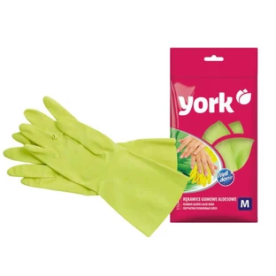 York, резиновые перчатки, алоэ, размер L, 1 пара