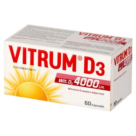 Vitrum D3 Strong, вітамін D 4000 МО, 60 капсул: ціни та характеристики