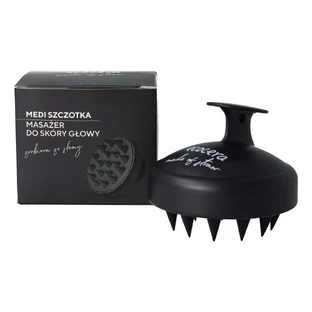 Ecocera Medi, щетка для массажа кожи головы, черная, 1 шт.