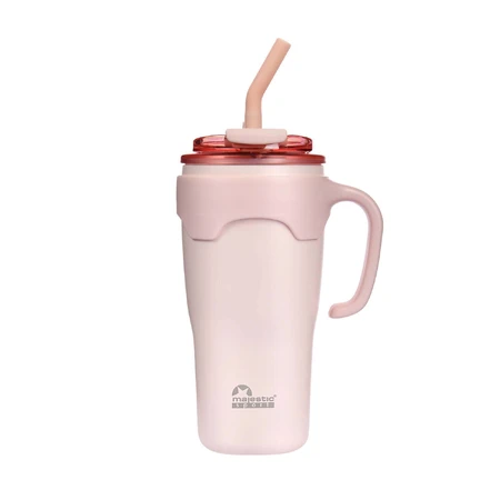 Majestic Sport, термокружка с соломинкой Jelly, розовая, 650 мл: цены и характеристики