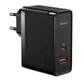 Baseus GaN5 Pro Fast Universal GaN USB Type-C / сетевое зарядное устройство USB 100 Вт PD3.0, QC4.0+, AFC, черное (CCGP090201)
