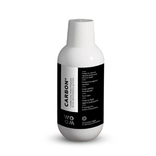 Woom Carbon+ Charcoal Відбілюючий ополіскувач для ротової порожнини з вугіллям, 500 мл
