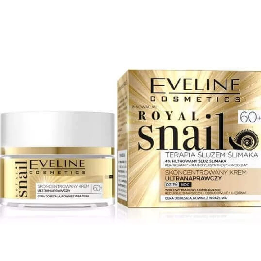 Eveline Royal Snail 60+ Ultra-repair крем денний і нічний 50 мл: ціни та характеристики
