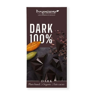 Чорний шоколад 100% органічний, 60 г, Benjamissimo