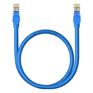 Високошвидкісний кабель Baseus Cat 6 RJ-45 Ethernet 1000 Мбіт/с 0,5 м круглий - синій