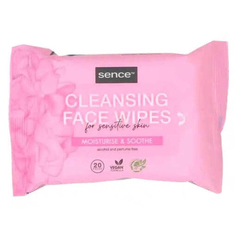 Sence, Face Cleansing Wipes, 20 серветок: ціни та характеристики