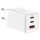Быстрое зарядное устройство Baseus GaN5 Pro с кабелем 2xUSB C, 1xUSB 65 Вт + USB C - USB C 100 Вт - белое