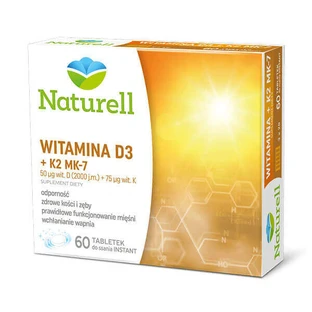 Naturell Витамин D3 + K2 MK-7, 60 жевательных таблеток
