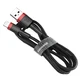 Кабель Baseus Cafule USB-A / Lightning 2.4A QC 3.0 1 м - чорно-червоний