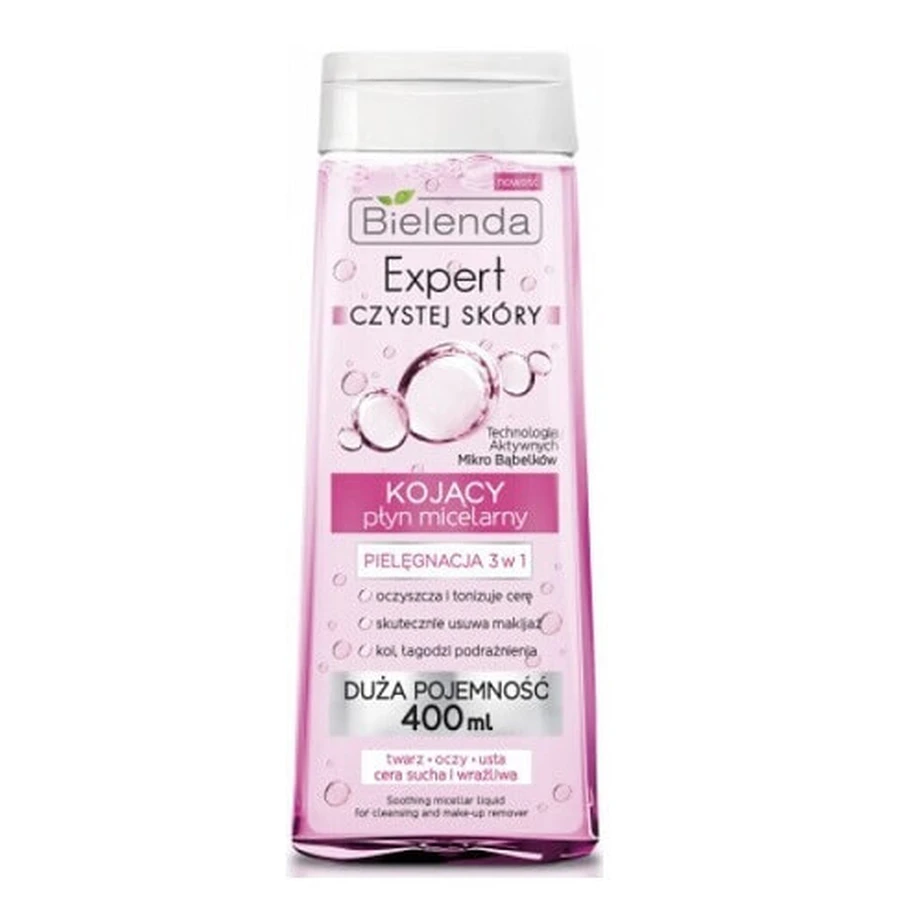 Bielenda, Заспокійлива міцелярна вода Clean Skin Expert, 400 мл: ціни та характеристики