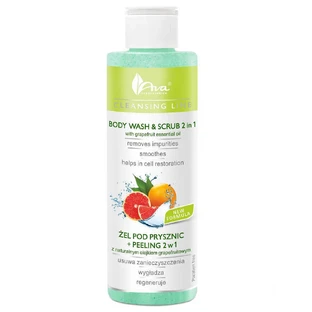 Ava Laboratorium Cleansing Line Гель для душа + пилинг 2 в 1 с натуральным маслом грейпфрута 200 мл
