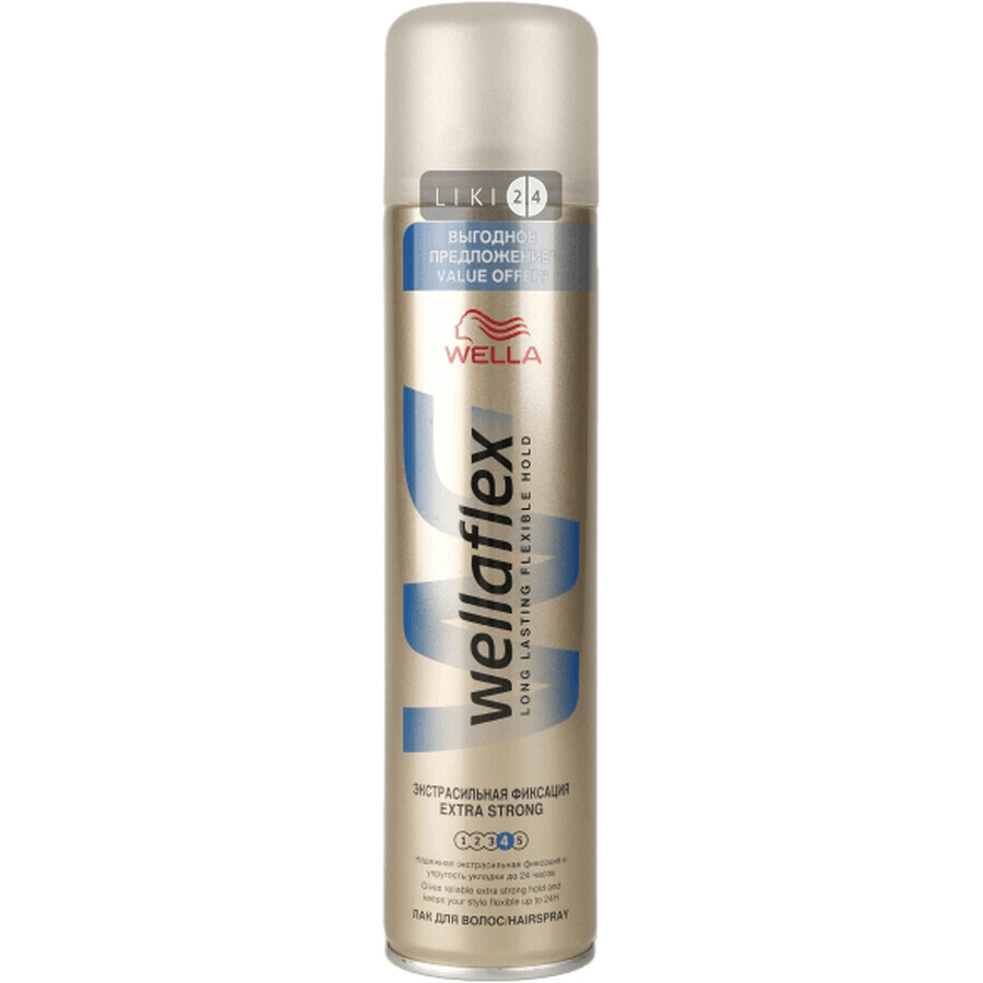 Wellaflex лак для волосся 400 мл, екстрасильна фіксація: ціни та характеристики