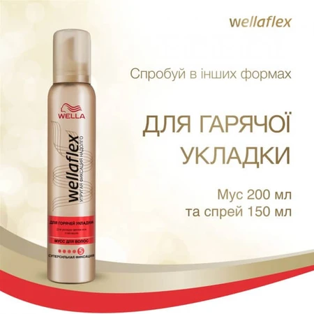 Лак для волосся Wella Wellaflex Для гарячого укладання Суперсильна фіксація 250 мл: ціни та характеристики