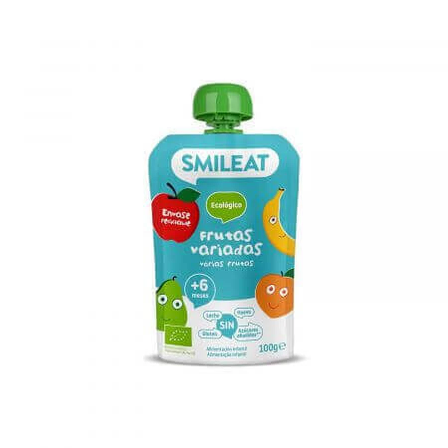 Органическое фруктовое пюре, +6 месяцев, 100 г, Smileat: цены и характеристики