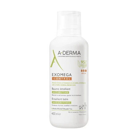 Набір A-Derma Exomega Control, loțiune emolientă, piele uscată și predispusă la atopie, din ziua 1, 400 ml + ulei de duș emolientă, piele uscată și predispusă la atopie, 750 ml: ціни та характеристики