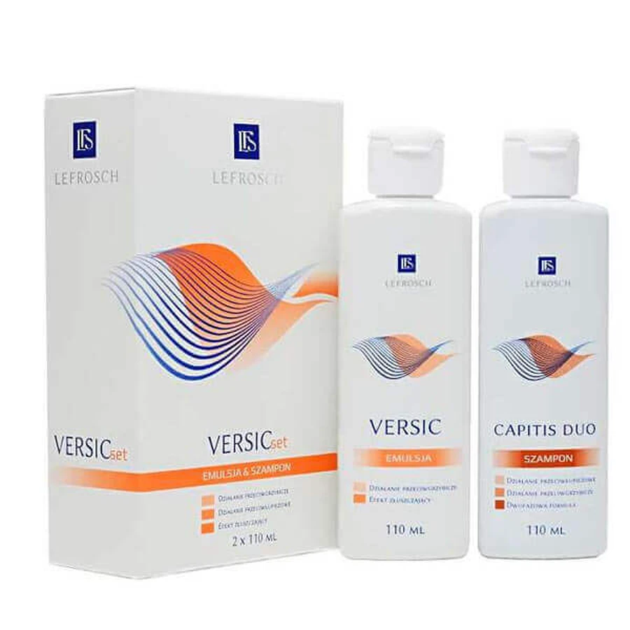 Lefrosch VersicSet, эмульсия, 110 мл + Capitis Duo, шампунь против перхоти, 110 мл: цены и характеристики