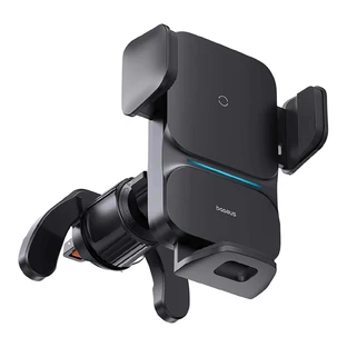 Автомобільний тримач для телефону Baseus Wisdom Inductive Charger for Grille Black (CGZX000001)