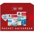 Набір Doppelherz Aktiv Aniversar 20 ani: Magneziu 375 мг, капсули, 20 шт. + Omega-3 1400 мг, капсули, 30 шт.