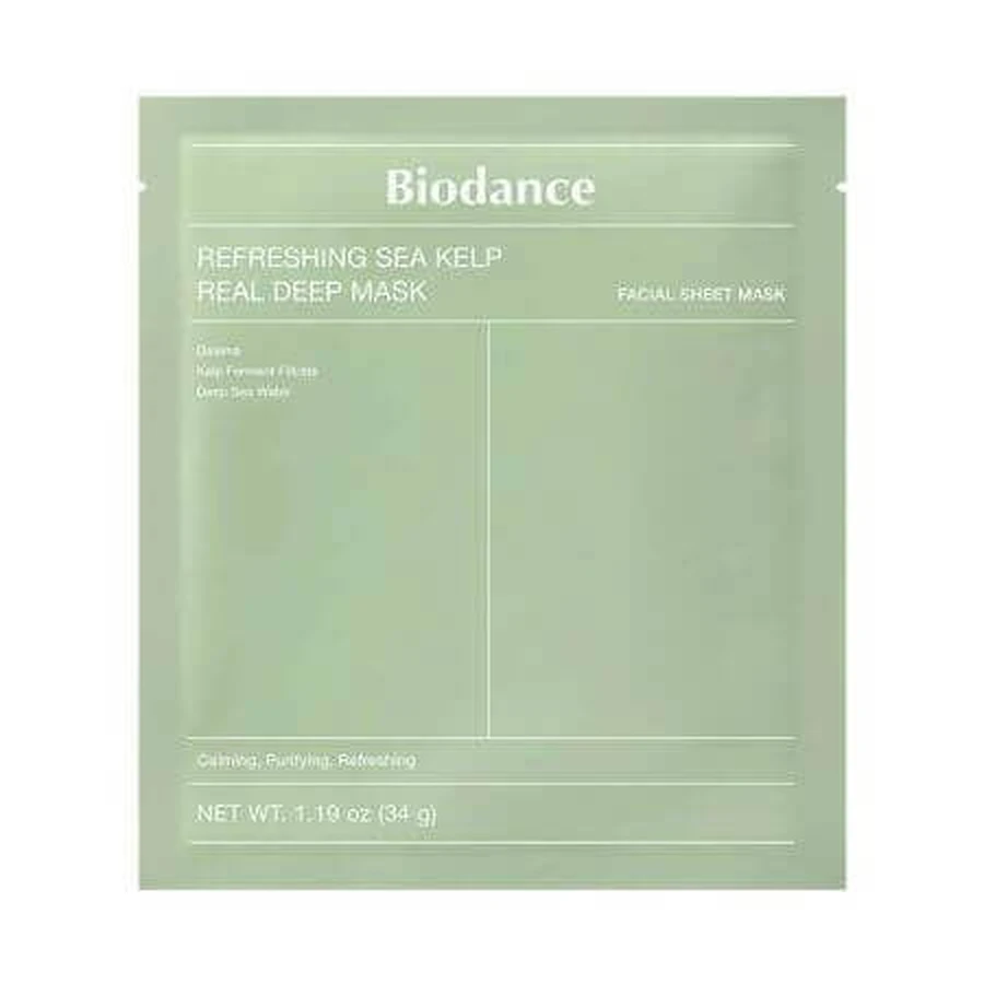 Освежающая маска с морскими водорослями Sea Kelp Real Deep Mask, 34 г, Biodance: цены и характеристики
