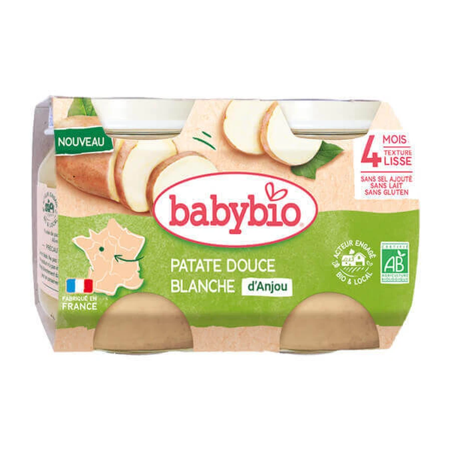 Пюре из белого сладкого картофеля, 4 месяца+, 2x130 г, Babybio: цены и характеристики