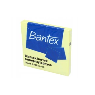 Блокнот самоклеючий Bantex 75x75 мм жовтий 100 аркушів