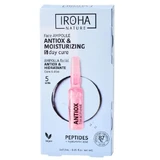 Антиоксидантні зволожуючі ампули для обличчя з пептидами Iroha Nature, 5х1,5 мл