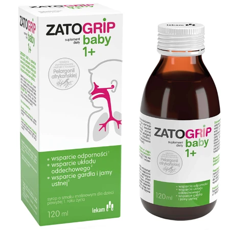 ZatoGrip Baby 1+, sirop pentru copii, aromă de zmeură, 120 мл: цены и характеристики