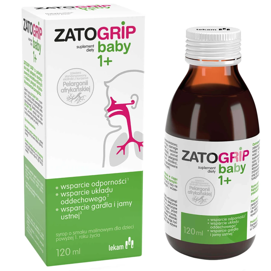 ZatoGrip Baby 1+, sirop pentru copii, aromă de zmeură, 120 мл: цены и характеристики