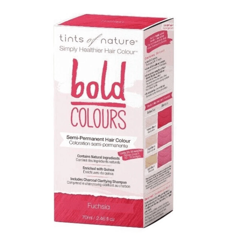 Tints of nature, Напівстійка фарба для волосся, Bold Colours, Фуксія, 70 мл: ціни та характеристики