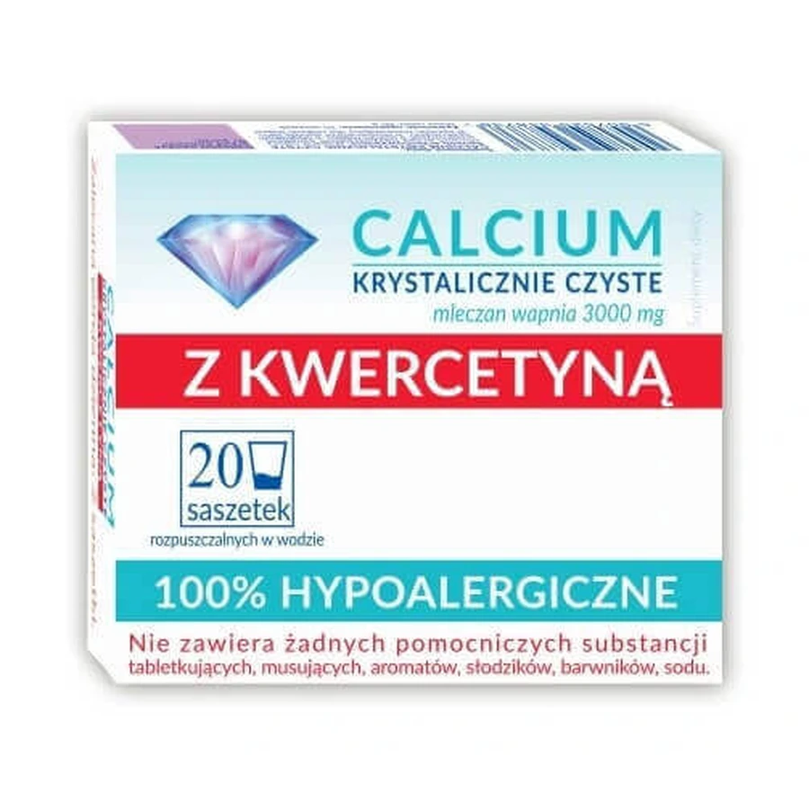Кальций Crystal Clear с кверцетином, 20 пакетиков: цены и характеристики