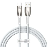 Кабель для быстрой зарядки Baseus Glimmer Series USB-A - USB-C 100 Вт 480 Мбит/с, 1 м, белый