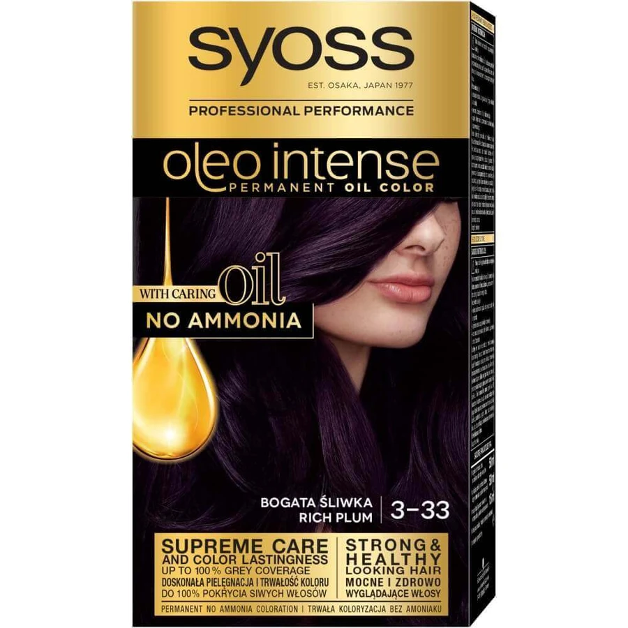 Фарба для волосся Syoss Oleo Intense Permanent Hair with Oils 3-33 Rich Plum: ціни та характеристики
