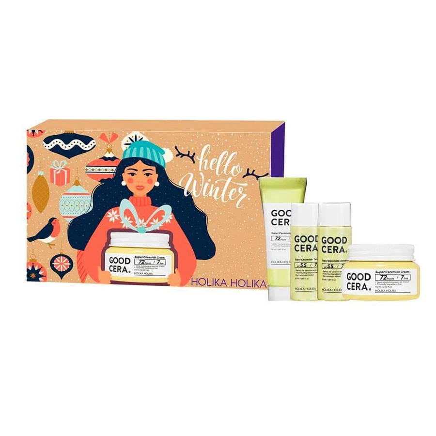 Holika Holika Good Cera Super Ceramide Set: зволожуючий крем для обличчя 60 мл + зволожуючий крем для обличчя 20 мл + зволожуюча емульсія 20 мл + тонік для обличчя 20 мл: ціни та характеристики