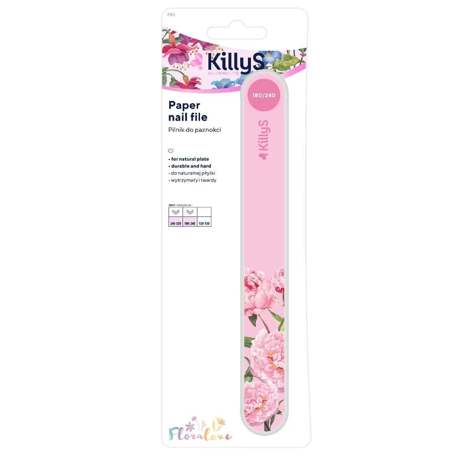 Пряма пилка KillyS Floralove рожева 180/240: ціни та характеристики