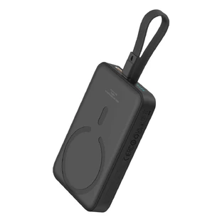 Powerbank Baseus Magnetic Mini MagSafe 10000mAh 20W cu cablu Lightning integrat - negru + cablu Baseus Simple Series USB-C - USB-C 60W 0.3m