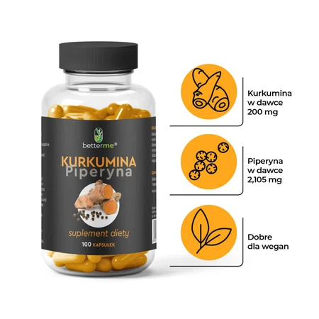 BetterMe Curcumin Piperine, 100 капсул: цены и характеристики