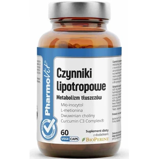 Factori lipotropici - metabolismul grăsimilor 60 капсул Pharmovit Clean Label