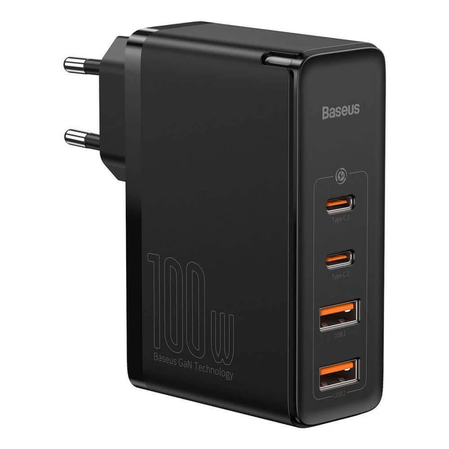 Baseus GaN2 Pro Fast Wall Charger 100W USB / USB Type C Quick Charge 4+ Power Delivery Black (CCGAN2P-L01): ціни та характеристики