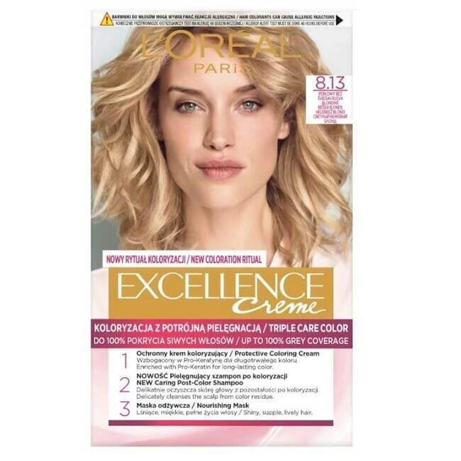 Крем-фарба для волосся L Oreal Paris Excellence 8.13 Pearl Beige: ціни та характеристики