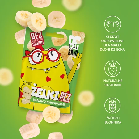 BeRAW! Дитячі бананові цукерки з чіпсами 35 г: ціни та характеристики