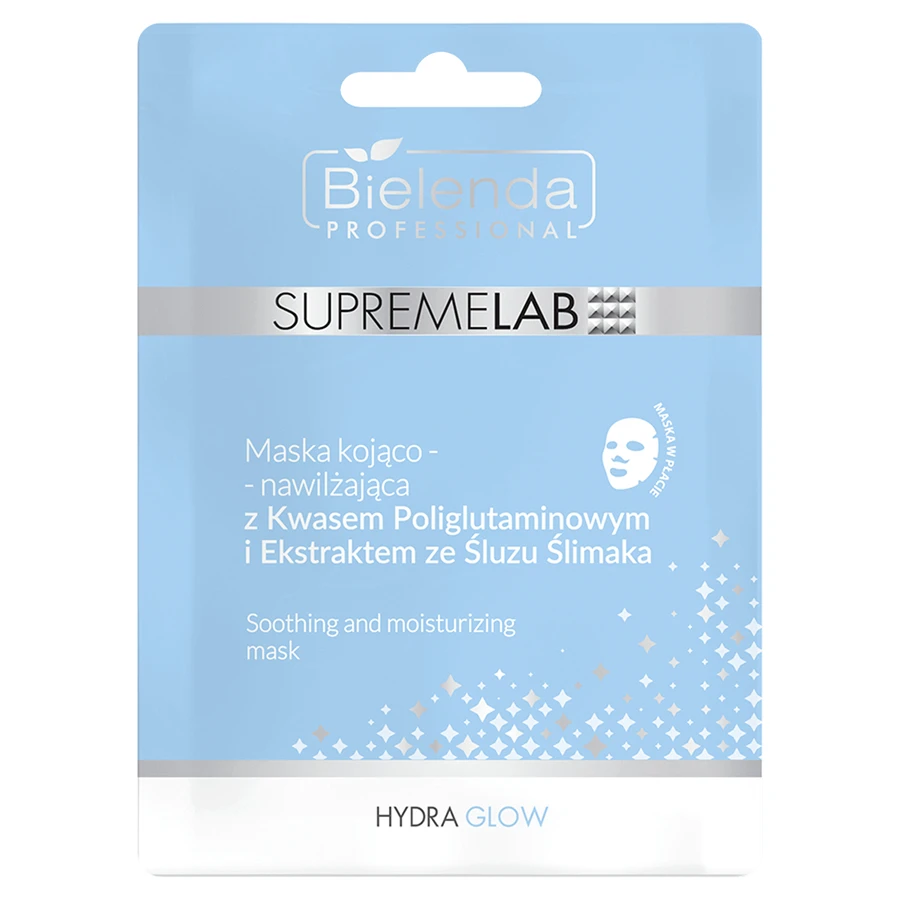 Bielenda Professional SupremeLAB Hydra Glow, успокаивающая и увлажняющая маска с полиглутаминовой кислотой и экстрактом слизи улитки, 1 шт.: цены и характеристики