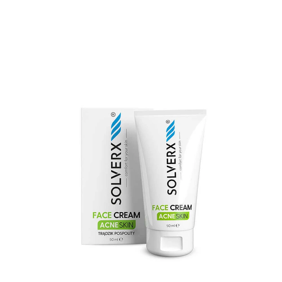 Solverx Acne Skin Крем для обличчя від прищів і жирної шкіри, 50 мл: ціни та характеристики