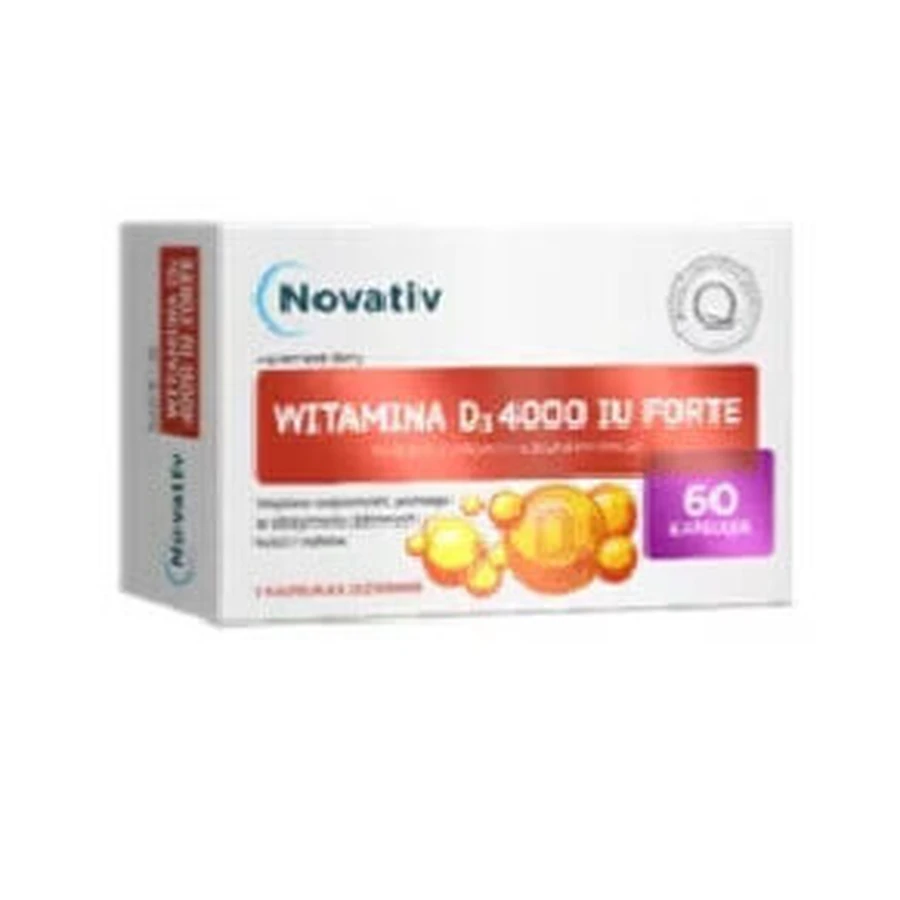 Novativ Vitamin D3 4000 МО Форте, 60 капсул: ціни та характеристики