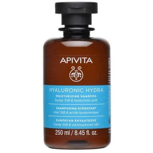 Зволожуючий шампунь з медом та гіалуроновою кислотою Hyaluronic Hydra, 250 мл, Apivita
