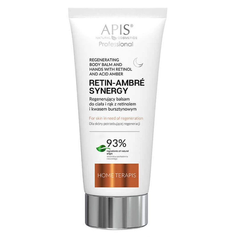 Apis Professional Retin Ambre Synergy, loțiune regenerantă pentru corp și mâini cu retinol și acid succinic, pentru noapte, 200 ml.: цены и характеристики