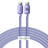 Cablu Baseus CAJY000705 USB-C - USB-C PD QC 100W 5A 480Mbps 2m - фиолетовый