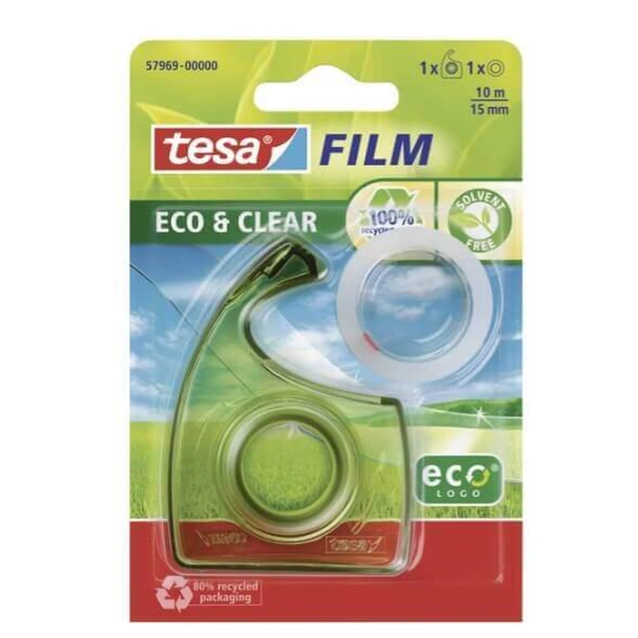 Офисная лента Tesa Eco &amp; Clear, 10 м x 15 мм, 1 шт.: цены и характеристики