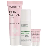 Набір Swederm Hudsalva, unguent de ulei cu vitamin E, piele uscată, 100 мл + Swederm Comfort roll, 60 мл + unguent Hudsalva cu vitamin E, 2 x 8 мл безкоштовно