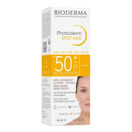Bioderma Photoderm Spot-Age, защитный антиоксидантный крем для предотвращения гиперпигментации, SPF 50+, 40 мл: цены и характеристики