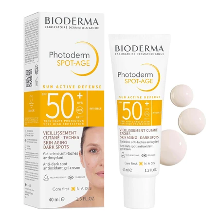Bioderma Photoderm Spot-Age, защитный антиоксидантный крем для предотвращения гиперпигментации, SPF 50+, 40 мл: цены и характеристики